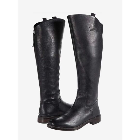 Franco Sarto Meyer Black Leather Knee High‎ Boots Size 6 - Picture 1 of 10